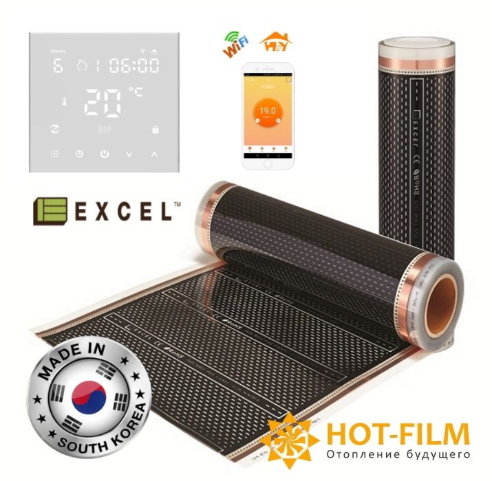 4. Электрический саморегулирующий теплый пол 7 м2 + WiFi программатор