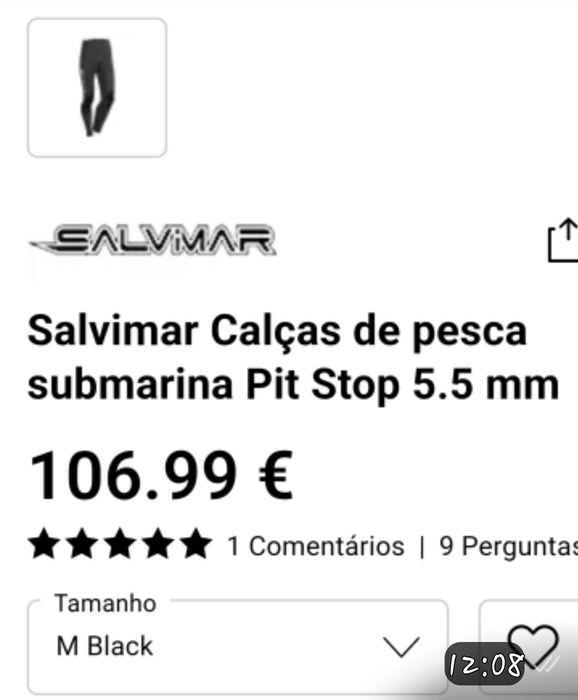 Salvimar carbono 75 com mais 1 arpão e mais material tudo estimado