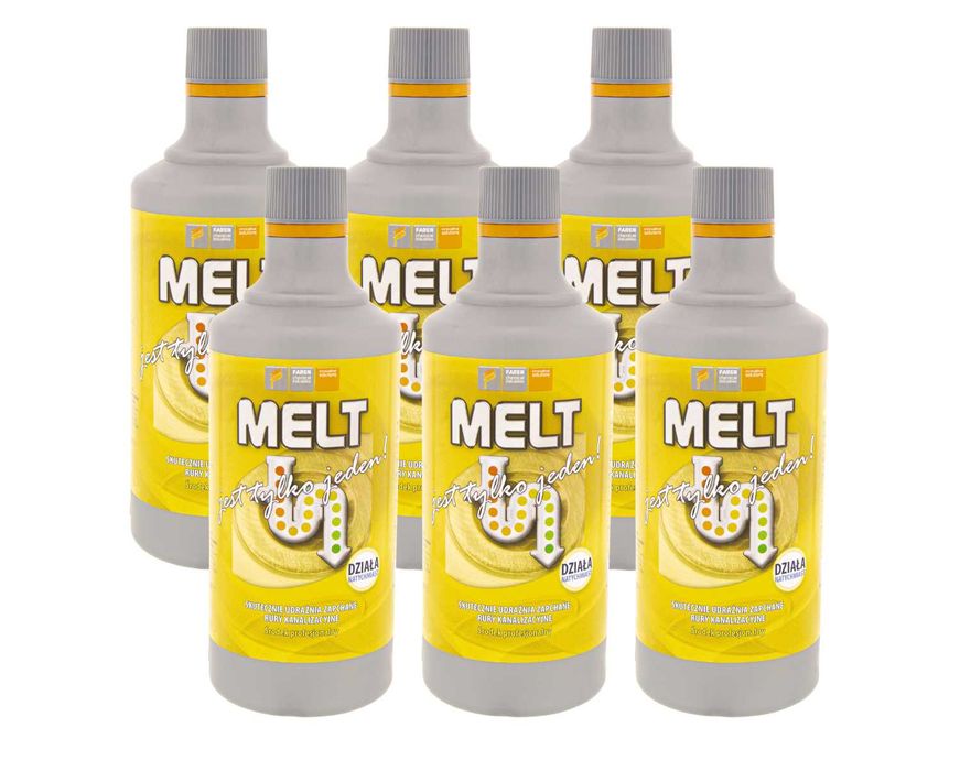 Melt preparat do zatkanych rur kanalizacyjnych DZAIAŁA NATYCHMIAST 6x