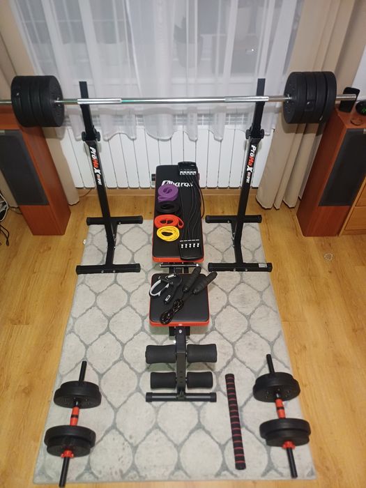 Ławka do ćwiczeń ławeczka hantle gryf