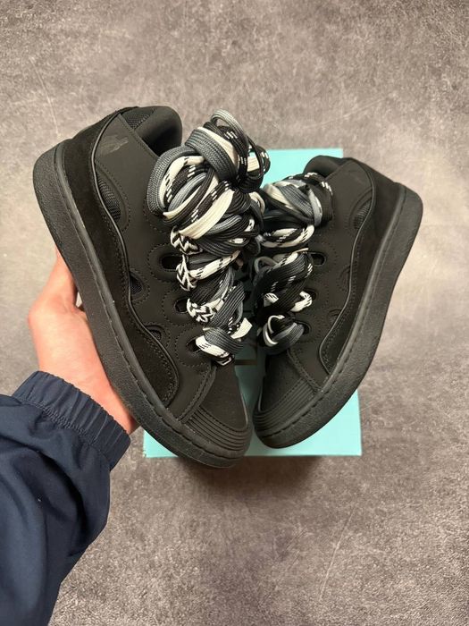 [БЕЗ ПРЕДОПЛАТ] Lanvin Curb Sneakers Black Grey МЕНШ ДУТІ ланивин ланвины ланвини курб сникерс