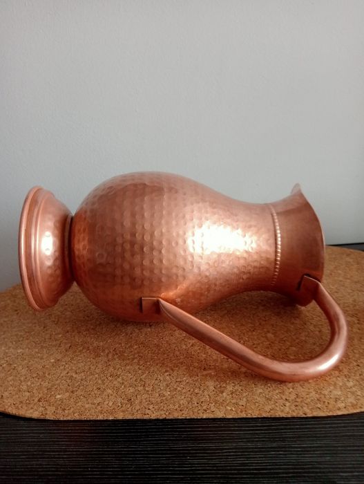 Indyjski Dzban  1450 ml ,2 kufle  500 ml ,1 kubek  naczynia z  miedzi