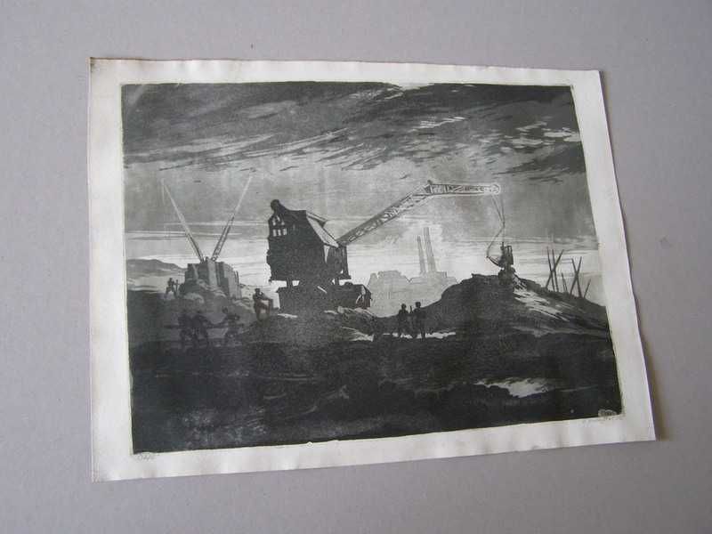 "ŚLĄSK" - akwaforta /akwatinta Edward Kuczyński , sygn.