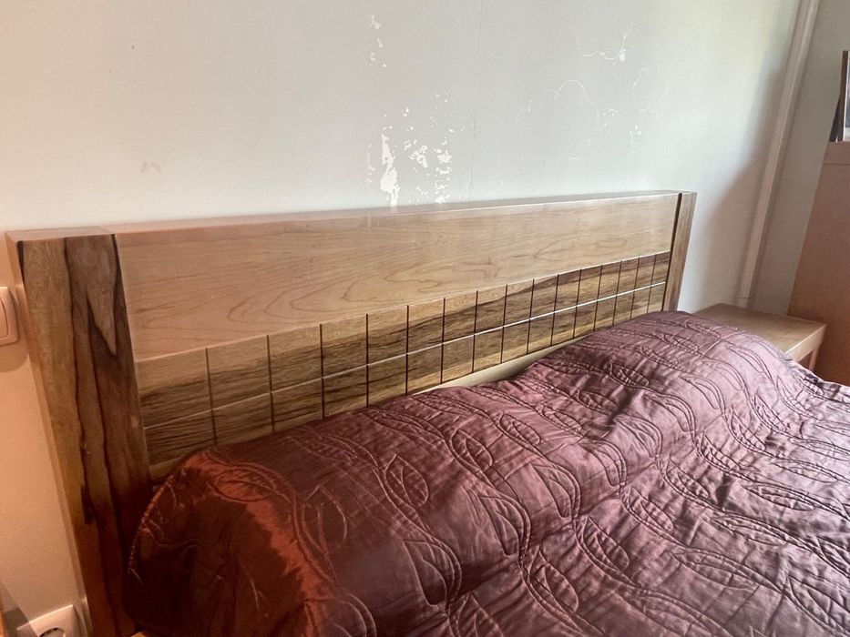 Quarto Completo Casal Moderno Alemão | Cama + Colchão + 2 Mesas + Camiseiro + Espelho