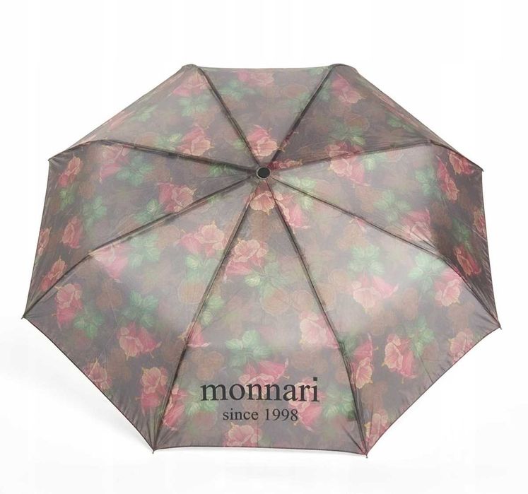 ZESTAW 2x parasol monnari w kwiaty składany solidna parasolka
