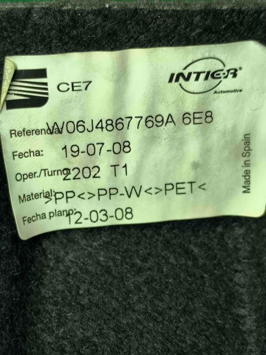 Chapeleira / Tampo da Mala SEAT IBIZA IV 6J4867769A (OEM)