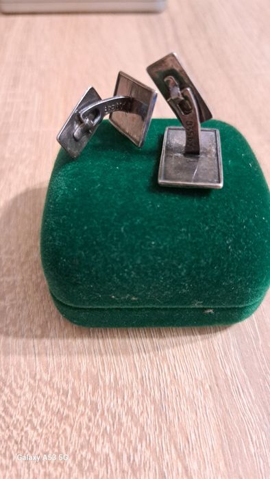 Srebrne spinki do mankietów 925 OKAZJA