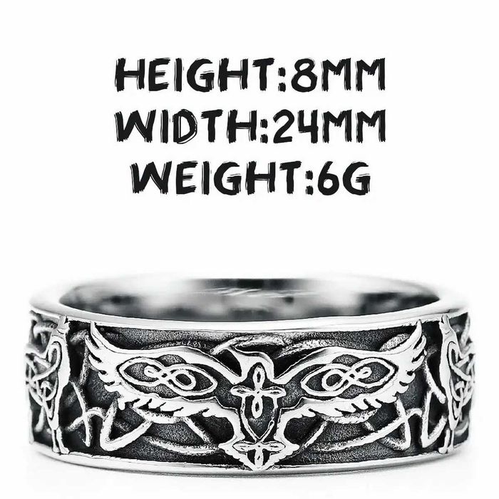 Чоловіча сталева каблучка PHOENIX перстень з нержавіючої сталі