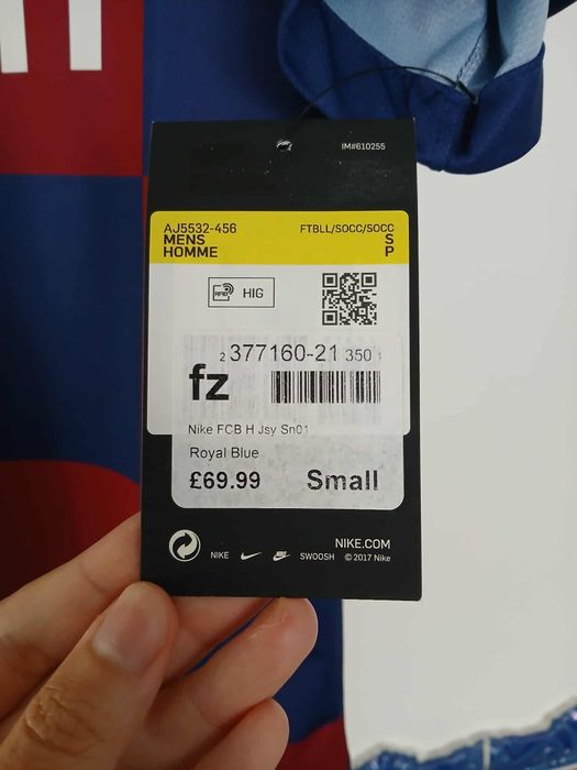 Camisola Oficial FCB Barcelona La Liga nike S futebol espanha