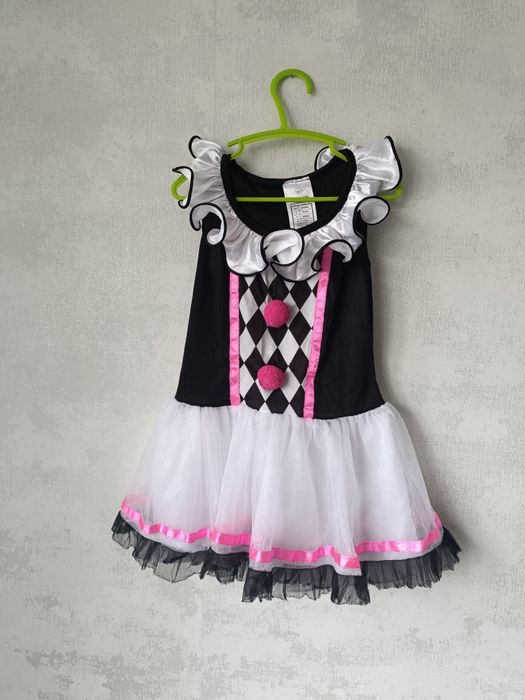 Платье клоуна, Харли Квин, арлекино на девочку на Хеллоуин