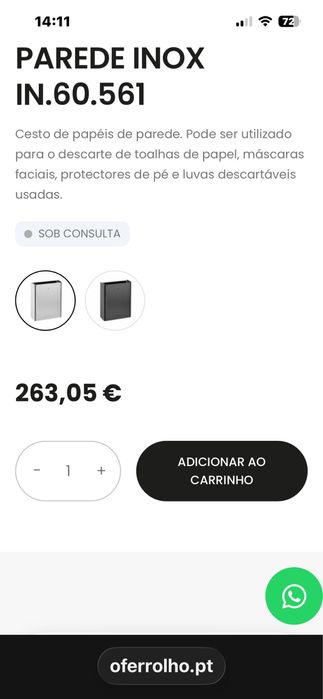 Dispenser de toalhas de papel em inox