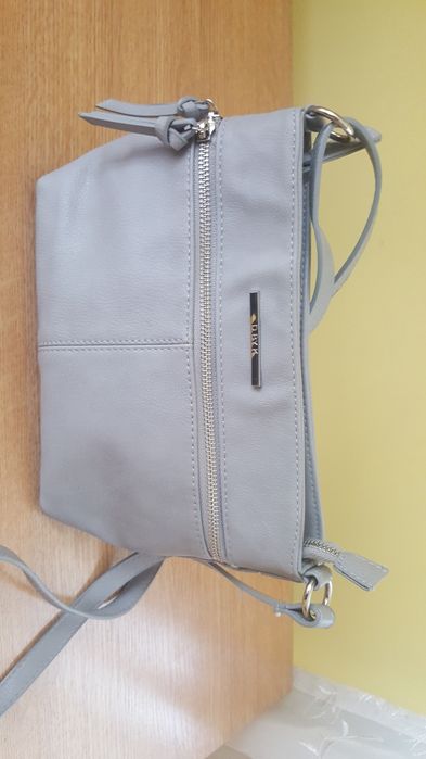 Torebka szara listonoszka długi pasek