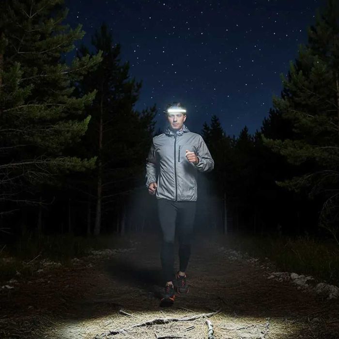 Налобный фонарь акуумуляторный 2в1 от USB, BL-G28-XPE+COB, есть опт