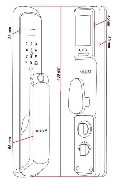 Fechadura Inteligente Triplo W - Modelo TW-GD3
