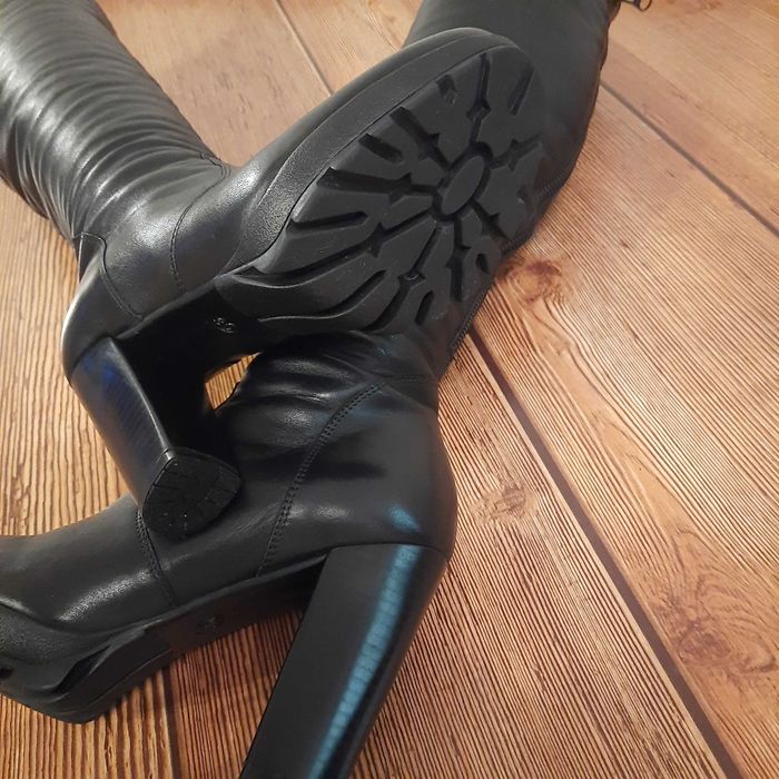 Buty kozaki skóra naturalna rozmiar 37