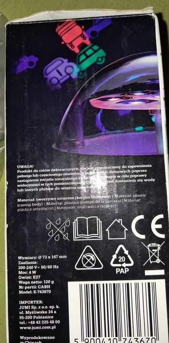 Żarówka z motywem dekoracyjnym Samochody