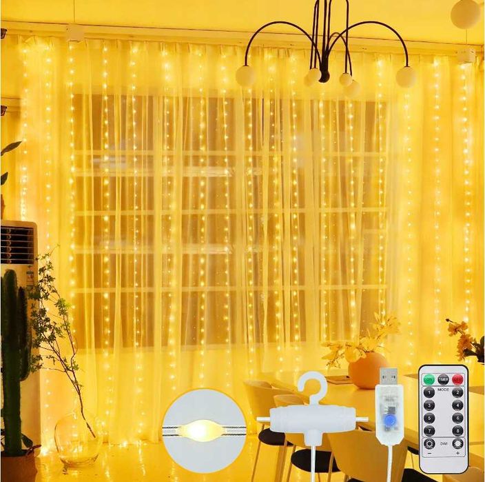 Nowe Lampki Led Kurtyna Super Światło