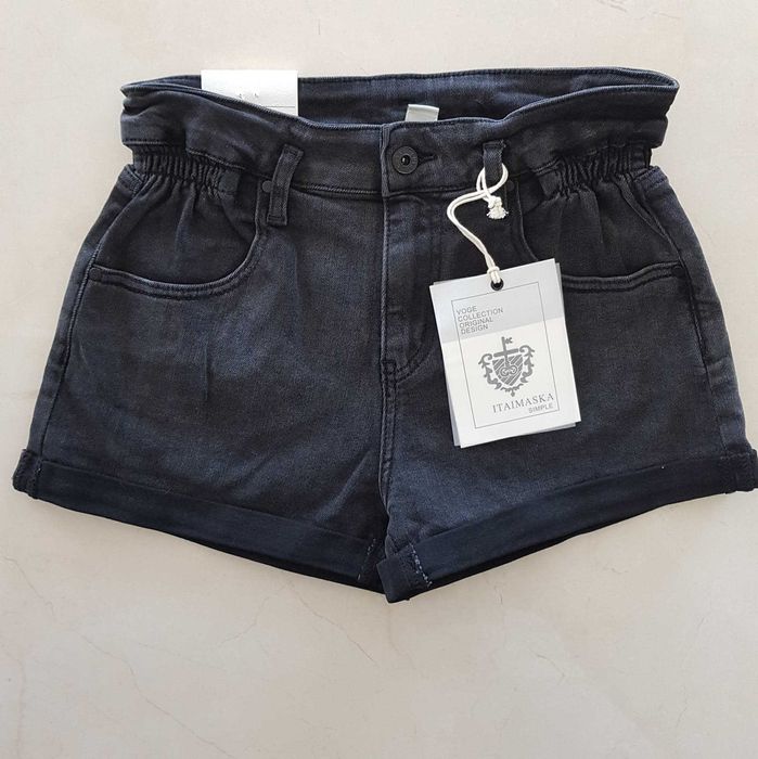 Czarne jeansowe szorty S NOWE