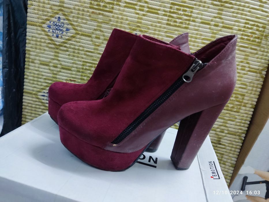 Botas senhora em bordeaux