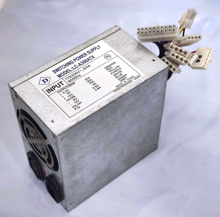 Zasilacz RETRO L&C 300W LC-A300ATX, AUX P4 ISA, ATX, Wyjście Monitor