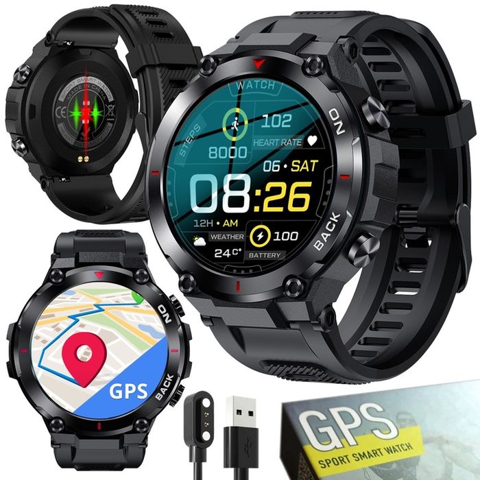 Smartwatch Zegarek Sportowy Męski Gps Do Biegania