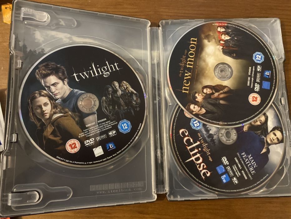 Dvd set trilogia Twilight - metal case