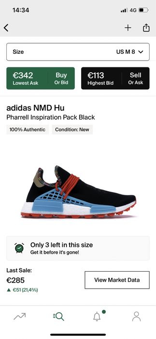 Ténis Pharrel Williams SOLAR HU NMD