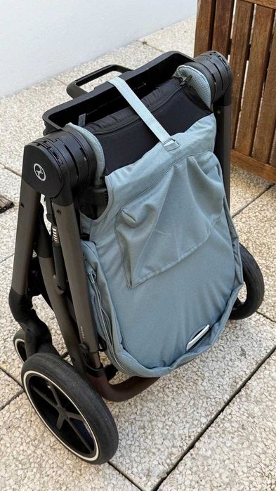 Carrinho Cybex Balios S Lux — Stormy Blue / Châssis Taupe + adaptatores