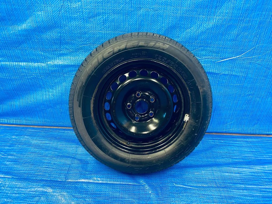 KOŁO ZAPASOWE DOJAZDOWE FELGA STALOWA 6J X 15" 5x112  57,1MM  ET 45 8D0601027 ; OPONA MICHELIN 195/65R15 ; AUDI OE A2 A3 A4 SKODA SUPERB III YETI VW PASSAT B5 B6 B7 B8 B9