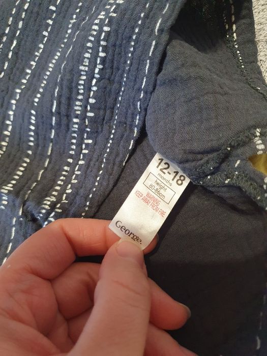 Koszulka 3x, morskie zwierzęta, paski, lody, Matalan, George, r.80