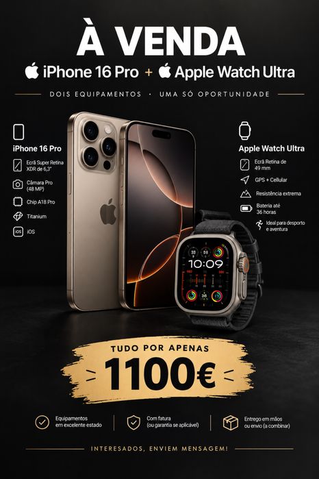 Iphone 16 pro + apple watch ultra