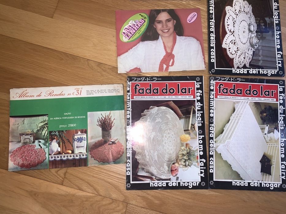 Revistas esquemas tricot crochet Rakam, Burda, Fada do Lar, Anos 80/90