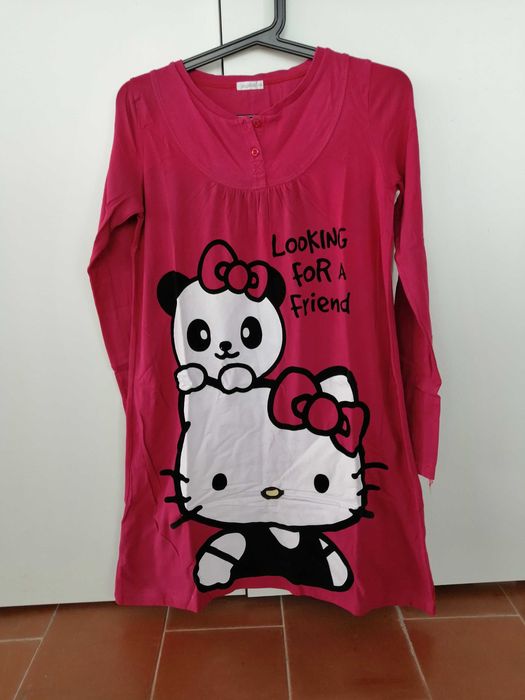 robe e camisa de dormir Hello Kitty 12 anos