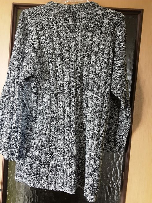 Sweter damski czarno biały xxl prl