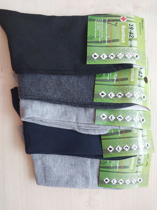 Skarpety męskie bambusowe 5 par 16 zł