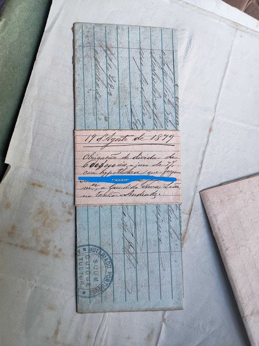 Documentos selados, encadernados, manuscritos séc. XIX/início XX