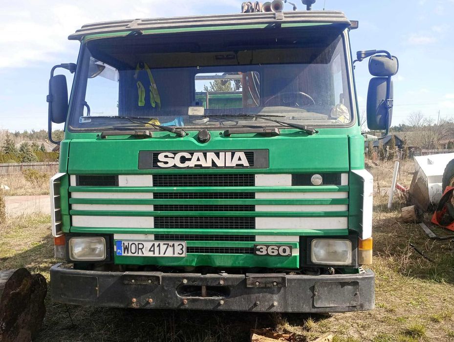 SCANIA 113 HDS 1994  -  trzystronny wywrot + HDS 12,5 m, napęd 6x4