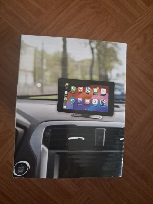 Ecrã Tátil 7" Portátil Auto com Apple CarPlay e Android Auto (Novo)