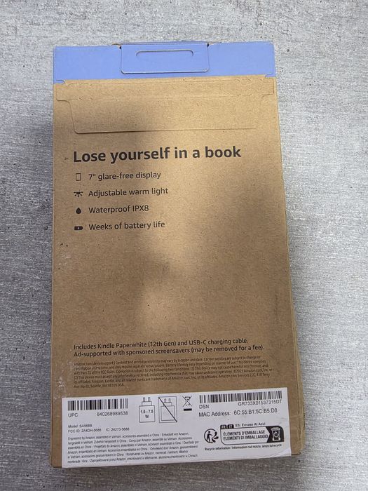 Kindle Paperwhite. 2025. 12 пок. 16Гб. Новий. Чорний. Гарантія