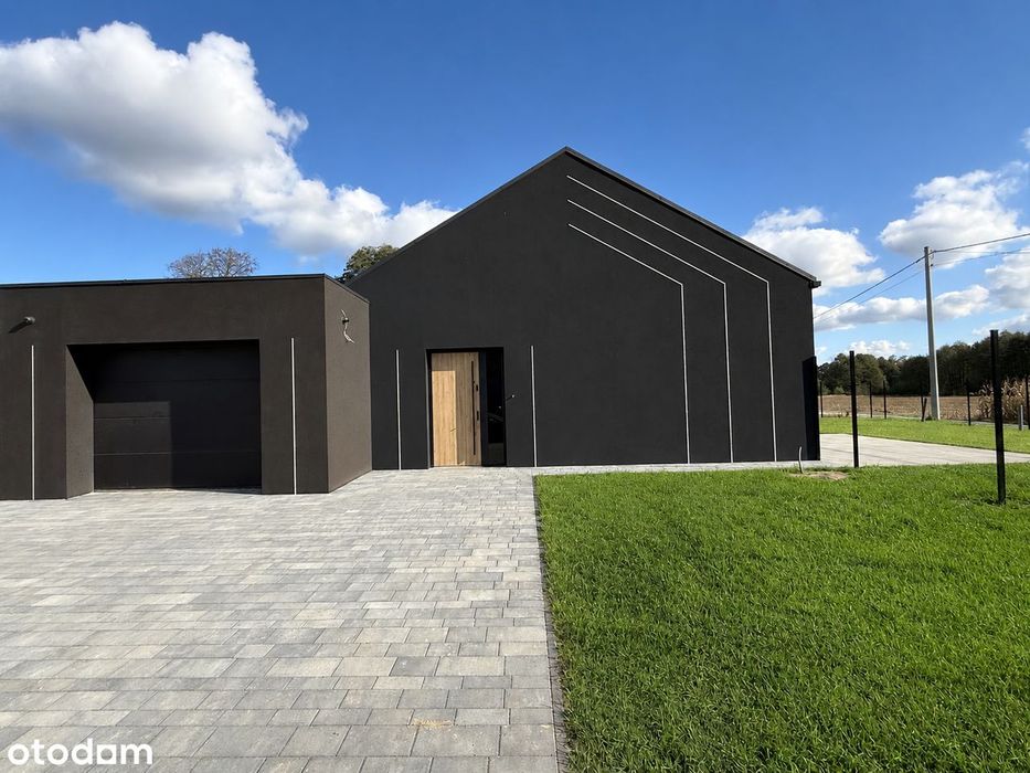 Nowy dom 129 m² | pompa ciepła, klima, kostka, monitoring, ogrodzenie