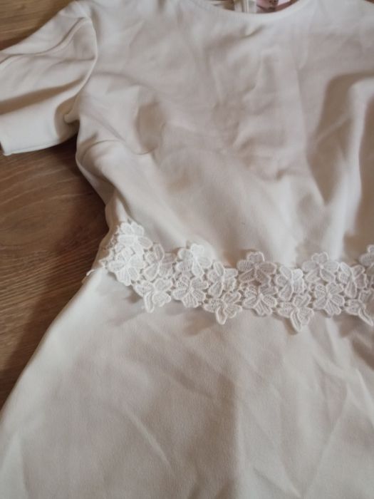 krótka biała sukienka Petite S