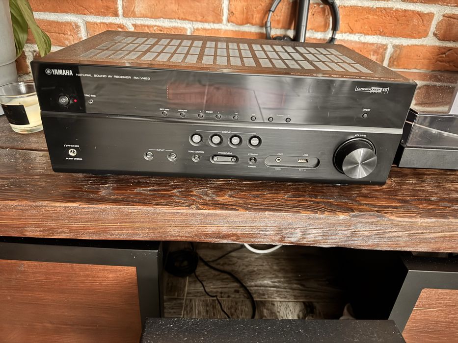 Zestaw kino domowe yamaha amplituner rx-v483 + głośniki + subwoofer