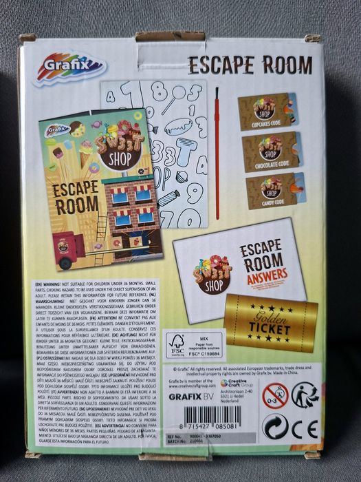 Zagadki Escape room gra dla dzieci Sweet Shop i Skull Island łamigłówki