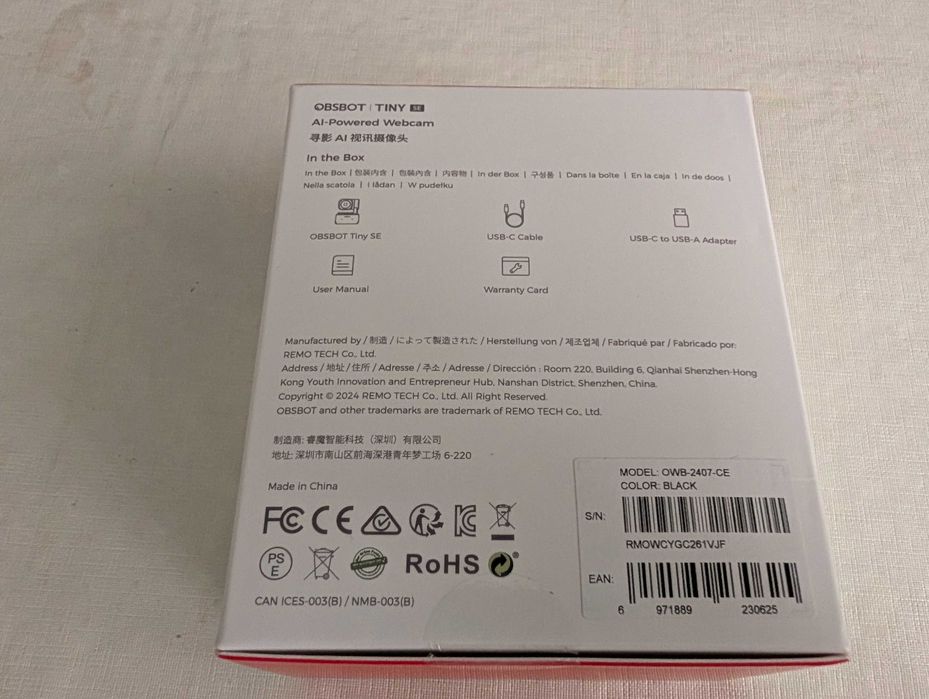 Obsbot Tiny SE 1080p PTZ Webcam