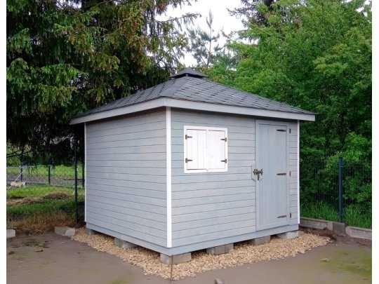 Domek drewniany narzędziowy,gospodarczy,ogrodowy,magazyn,taras, 3x3m