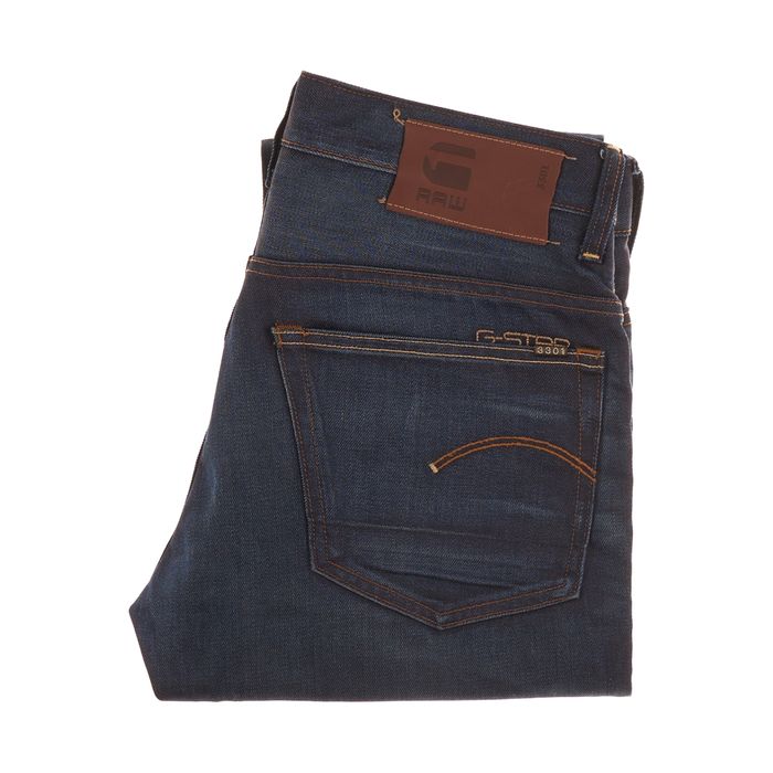 Spodnie G-Star 3301 Straight W32 L30 Męskie Faded Dark Denim