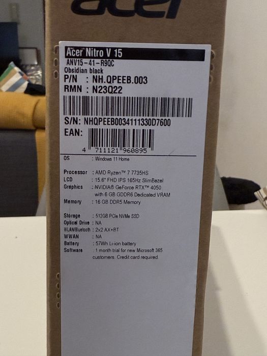 PC Gaming Acer Nitro V 15