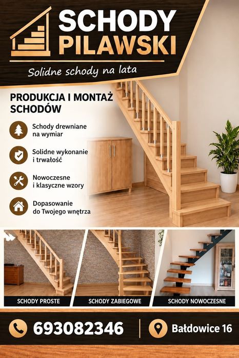 SCHODY NA WYMIAR dąb jesion na wymiar
