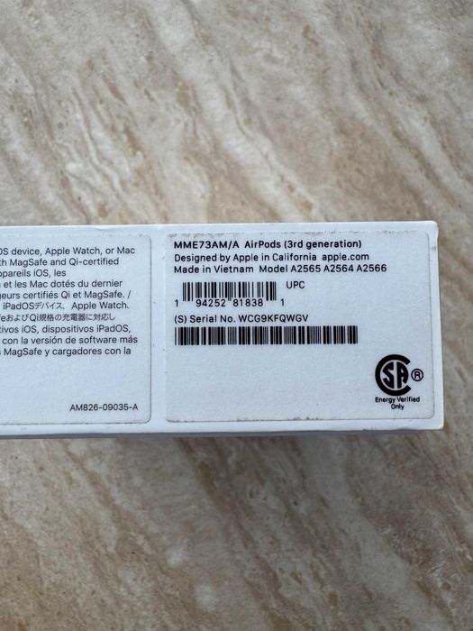Apple AirPods 3 (MME73AM/A). Magsafe case. Оригінал. Повний комплект.