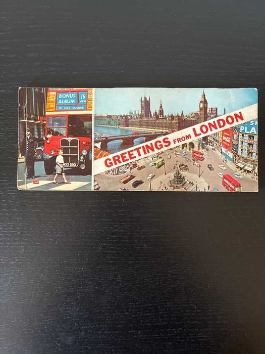 Livreto Vintage Postais Desdobráveis "Greetings from London" Anos 50/60